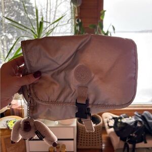 Kipling Tan Bag with Monkey Keychain